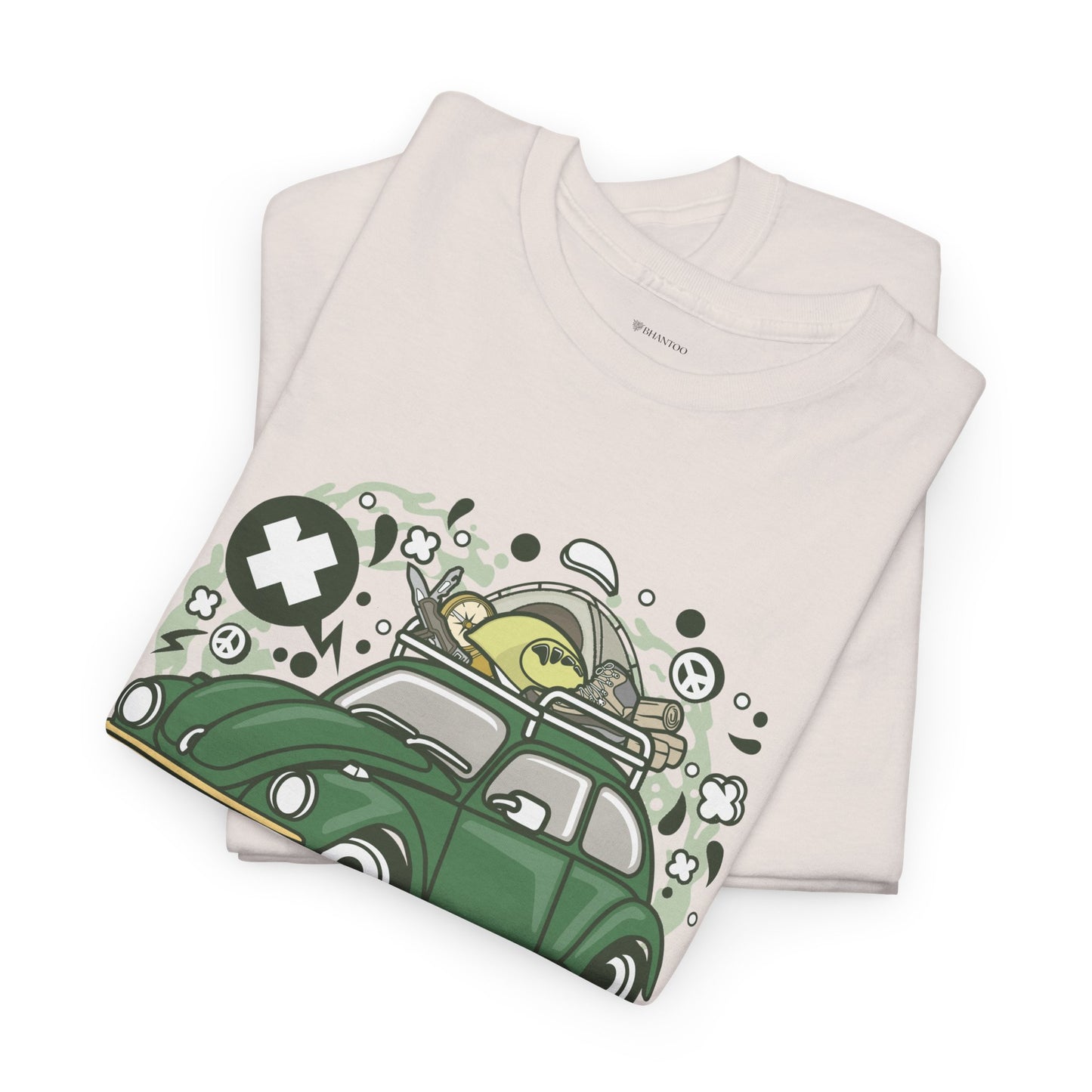 T-Shirt coton épais Car camping | T-Shirt Ado