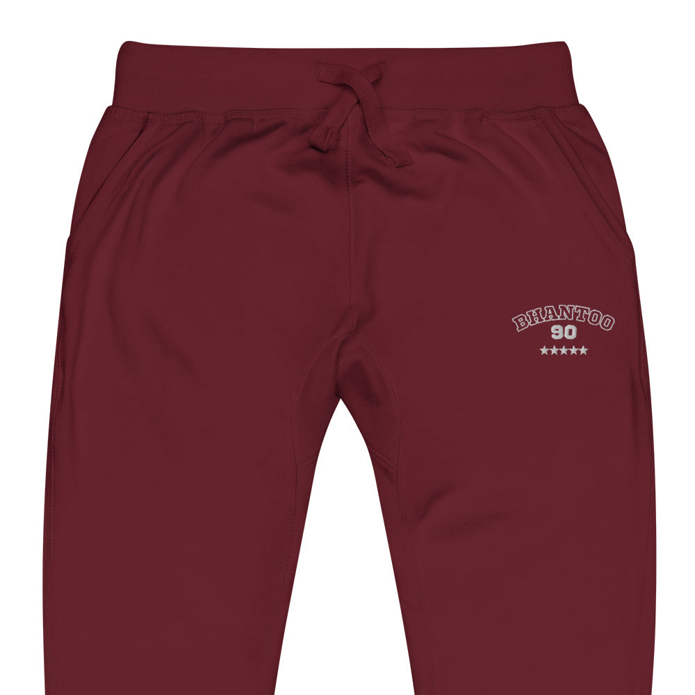 Red Fleece Sweatpants | Unisex Jogging Pants